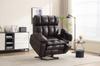 Two-Motor Electrically Adjustable TV Armchair, Relax Chair with Stand-Up Assist, Reclining Function, Multifunctional Single Sofa (Large Brown)