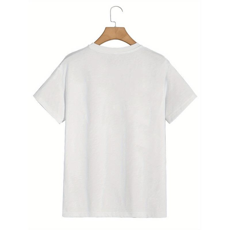 European Size Stylish Plus Size Men's Fashion Tee - Casual Short Sleeve Crew Neck Shirt for Street Style Enthusiasts - Comfortable, Breathable