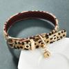 Leopard Print Choker Collar Female Niche Design Sense Sweet Cool Babe Wind Necklace Copper Bell Collarbone Collar Cool