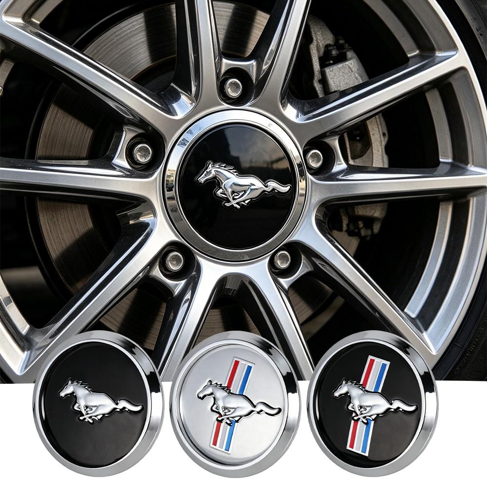 4Pc 68mm Car Wheel Center Hub Caps Aluminum Decorative Sticker For Ford Kuga Transit Ecosport Focus Ranger Mondeo Mustang Fusion