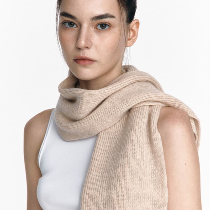

BRIGHTEN Wool Muffler (5colors) 01 Nude Beige