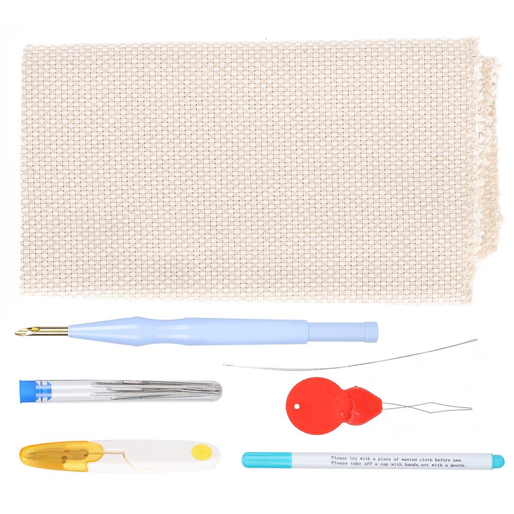Punch Needle Stickerei Set DIY Dicke Wolle Kräftiges Messingrohr Garn Schere Werkzeuge Set