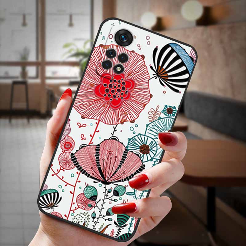 For POCO X4 Pro 5G Case 3D Emboss Flower Relief Phone Cases For POCOX4 Pro 5G 2022 Silicon Cover X 4 Pro X4Pro Funda Capa Para