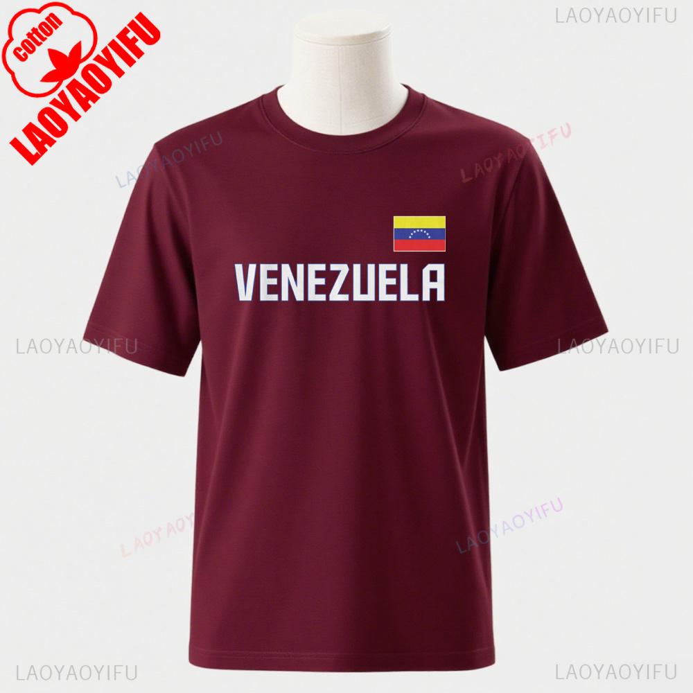 Venezuela National Flag Unisex Tshirt South America Women Unisex High Quality Cotton Casual High Quality Cotton Graphic T Shirts