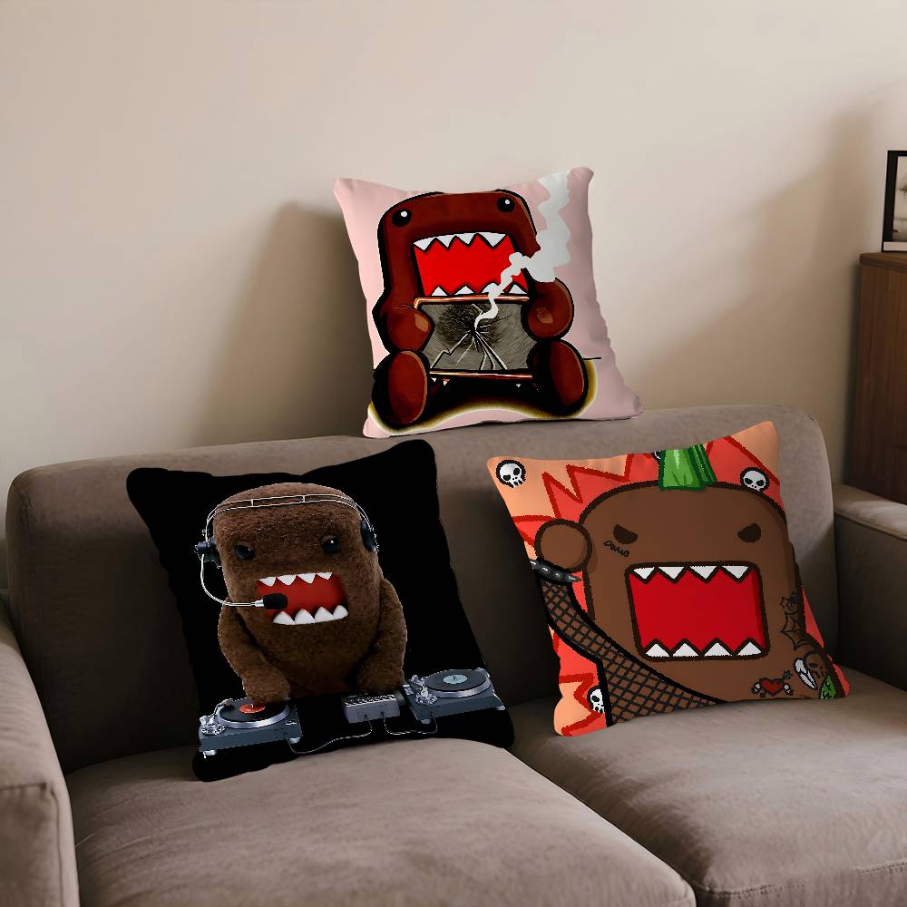 Cute Domo Kun Cushion Cover Pillow Cover Decor Pillowcase Printed Cushion Case For Couch