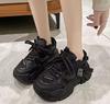 Modische Damen-Sneaker mit optischer Sohle, Casual, Atmungsaktiv, Schnürschuhe, Mode, Outdoor-Walking, Rosa, Herbst, 2024