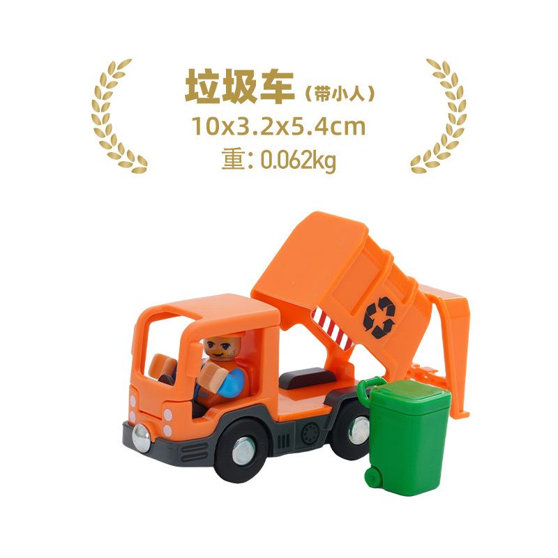 Holz-Eisenbahnstrecke Plastik-Waschanlage Polizeibüro Feuerwehr Szene-Simulation Spielen Holzeisenbahnstrecke Autospielzeug