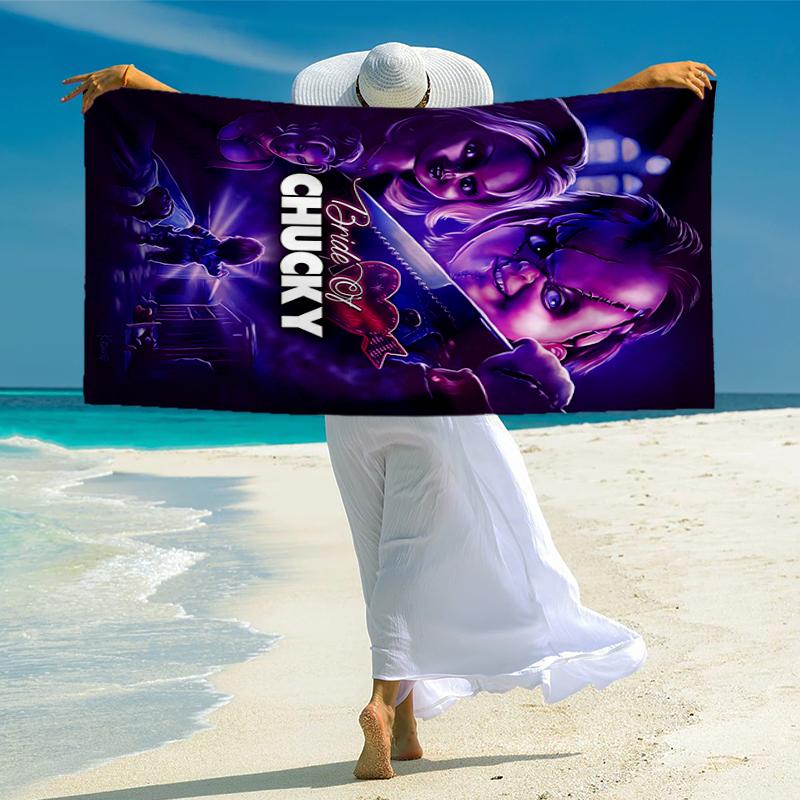 Chucky Fashion Beach Towel: Ideal for Summer Adventures Soft, Absorbent and Quick Drying Suitable for Swimming and Bathing