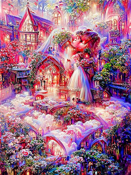 

Набор для алмазной живописи «Розовая роза», вышитая мозаика, дом, фантазия, цветочный пейзаж, квадратная/круглая картина для домашнего декора Full Round 20x30CM