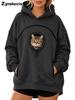 Sweat à capuche polaire à manches longues pour femme Manteau chaud d'hiver