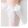 Spring Parent-child Small and Medium Grid Fishing Net Socks, Sexy Big Bow Women's Net Socks, New Medium and Long Socks.
