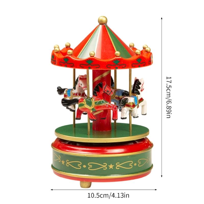 Julkaruseller Speldosa Med Klassiska Melodier Handvevad Uppdragbar Elegant Roterande Dekoration För Julhem 6XDE