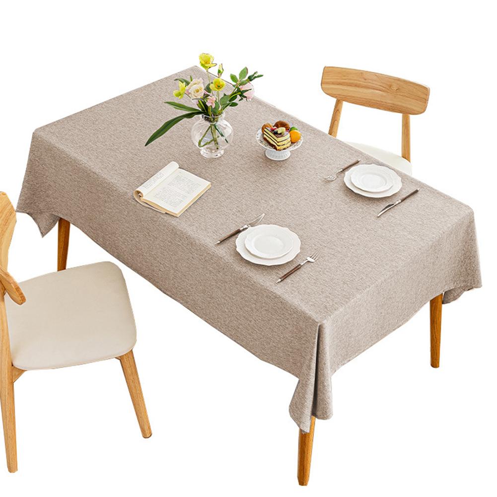 

Cotton Linen Table Cover for Rectangular For Dining and Coffee Waterproof 90*140cm