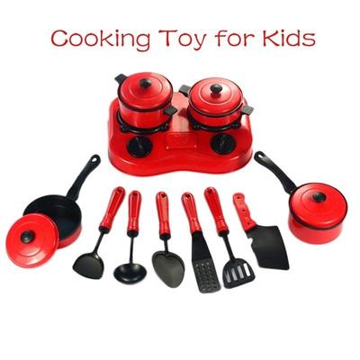 11 buc/set copii copii jucărie bucătărie ustensile casă jucărie gătit oale tigăi alimente vase de gătit