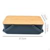Bread Keeper for Bread, Bun, Bagel, Loaf Bakery Space Saving Cafes Box Navy
