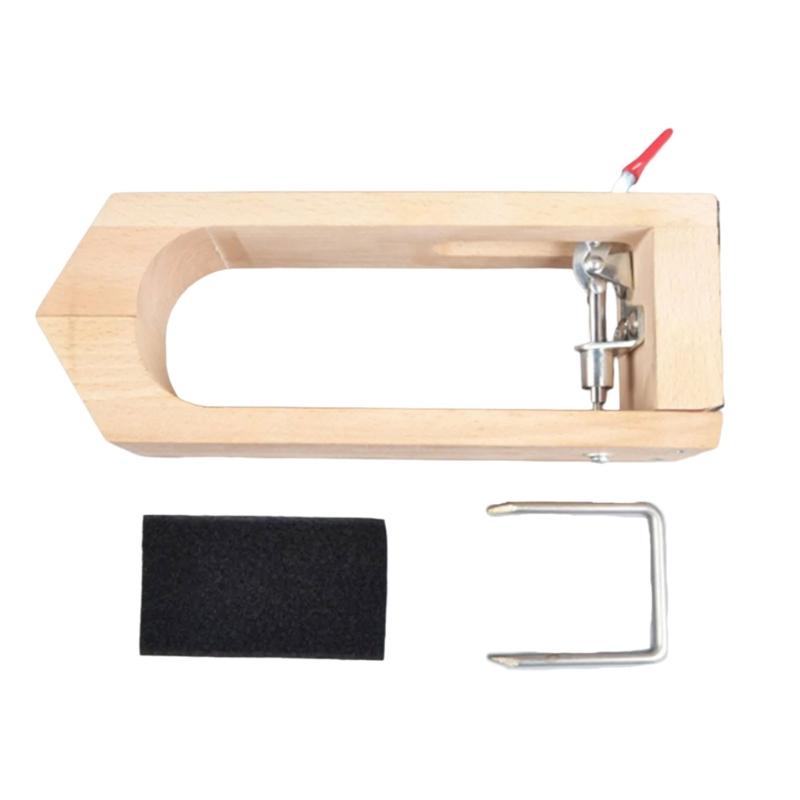 Wood Leather Stitching Clamp Hand Sewing Tool with Metal Tightening Hardware for Desktop Craft Table and Pattern Practice