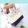 Versatile And Timeless Women Canvas Stripe Handbag For Summer Beach Gatherings