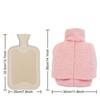 Safe Water-filled Rubber Foot Warmer with Plush Cover Anti-slip Foot Heating Pad Soft Explosion Proof Feet Warmer Sofa