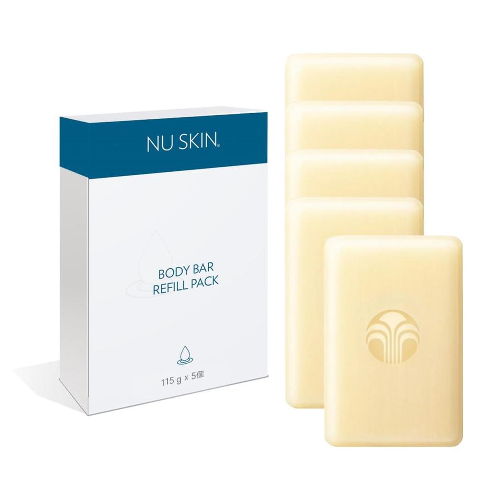 Nu Skin Body Bar 115g x 5 Mildly Acidic Bar Soap Formulated with and Aloe Vera Juice Gently cleanses and moisturizes the entire body Can also be used