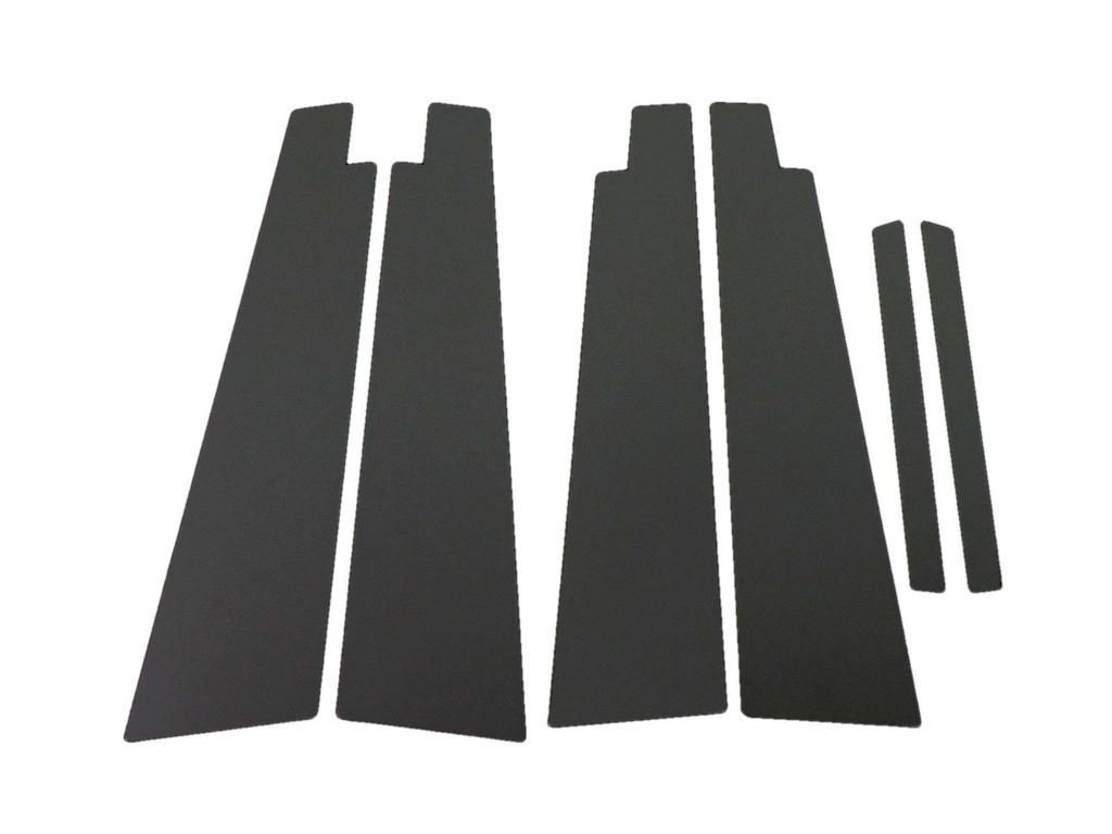 BRIGHTZ Finish Stainless Steel Black Plated Pillar Panels for Toyota Crown Majesta Ultra-Mirror (6-Piece Set) UZS186/UZS187 (PIL-BLA-331) (Part