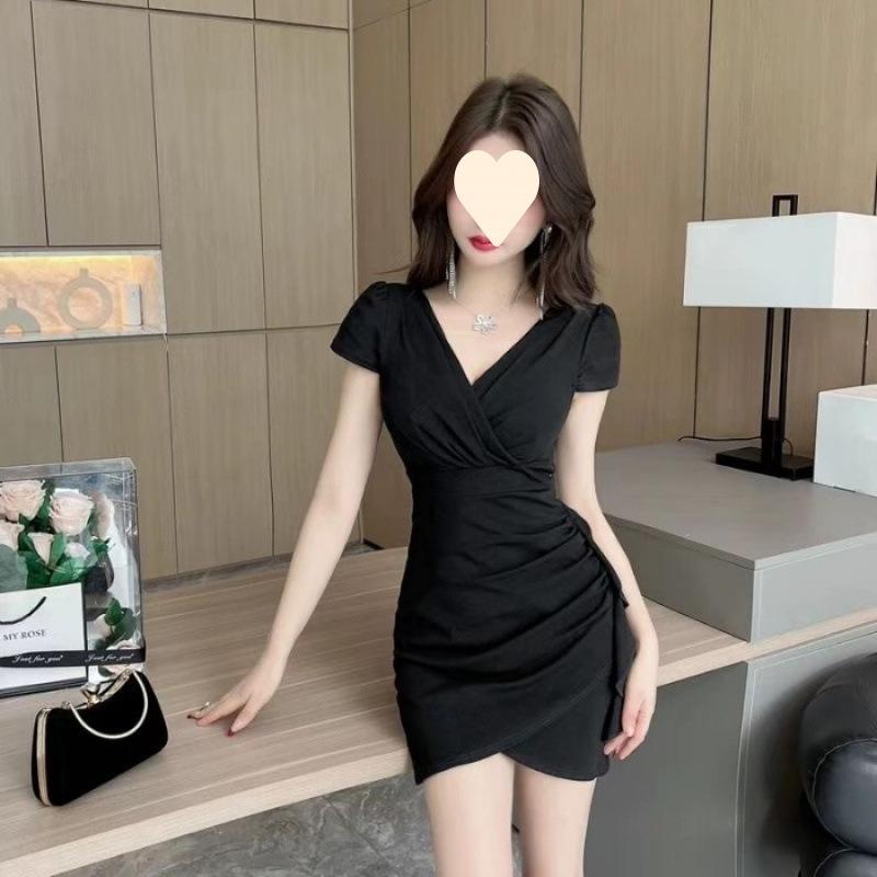 Сексуальное новое платье темперамент нерегулярный технический талия тонкая летнее узкое облегающее рабочая одежда юбка S