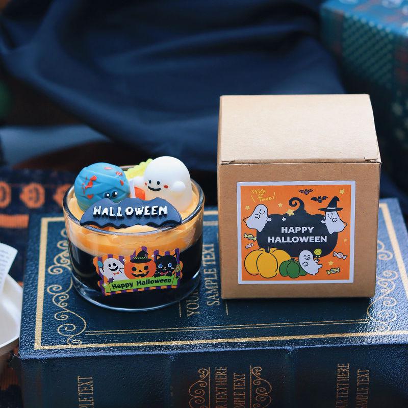 Halloween Ghost Pumpkin Scented Candle Ornament for Festive Atmosphere