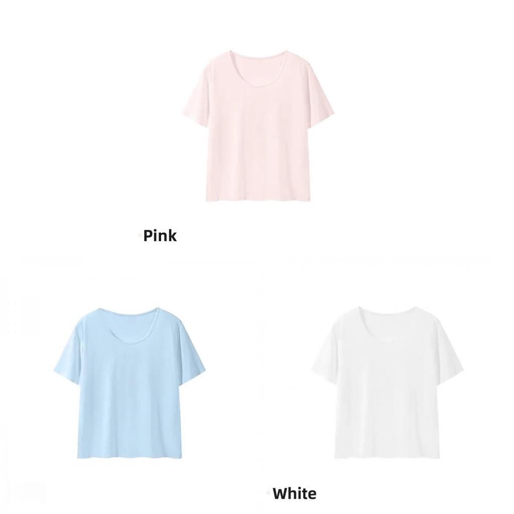 Cotton Blend T Shirt For Women With Color Block Piping Casual Summer Wear