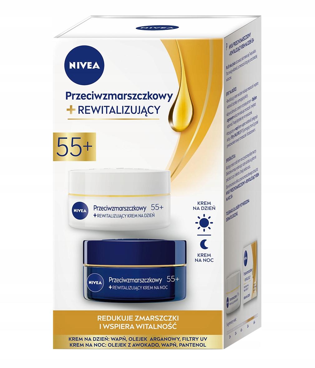NIVEA NIVEA SET PRZECIWZMARSZCZKOWY+ MODELUJACY KREM NA NOC 55+ 50ML + PRZECIWZMARSZCZKOWY+ MODELUJACY KREM NA DZIEŃ 55+ 50ML