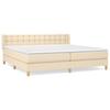 Vidaxl Continental Bed With Mattress, Cream, Fabric, 180X200 Cm