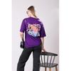 Women’s Loose Fit Graphic Printed T-Shirt Round Neck Half Sleeves Top Combo of 2