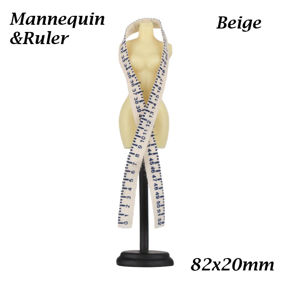 1:12 Dollhouse Mini Mannequin Ruler Set Simulation Humanoid Model Evening Dress Props Decor Miniature Accessories Children Toys