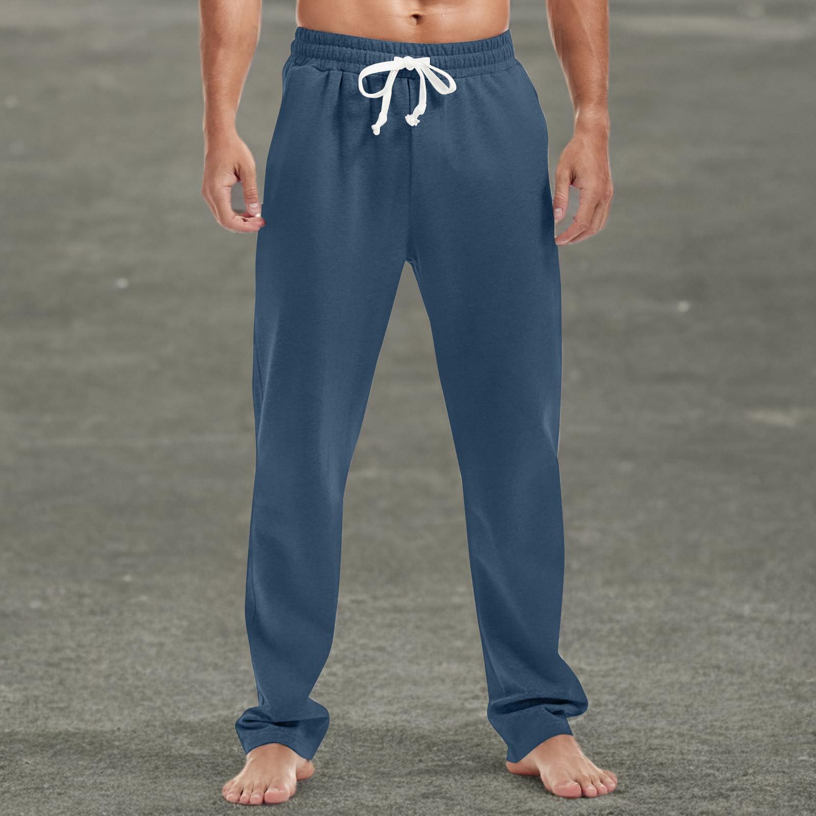 

Мужские модные прямые повседневные спортивные брюки с принтом и карманами L