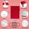 Feela Bullet Journal Synthetic A5 Dot Pen Included Notebook, Leather, Size, Grid, (Red)