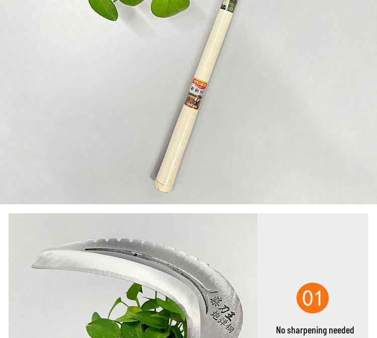 Manganese Steel Scythe: Durable Long-Handled Grass Cutting Knife for Agricultural Use