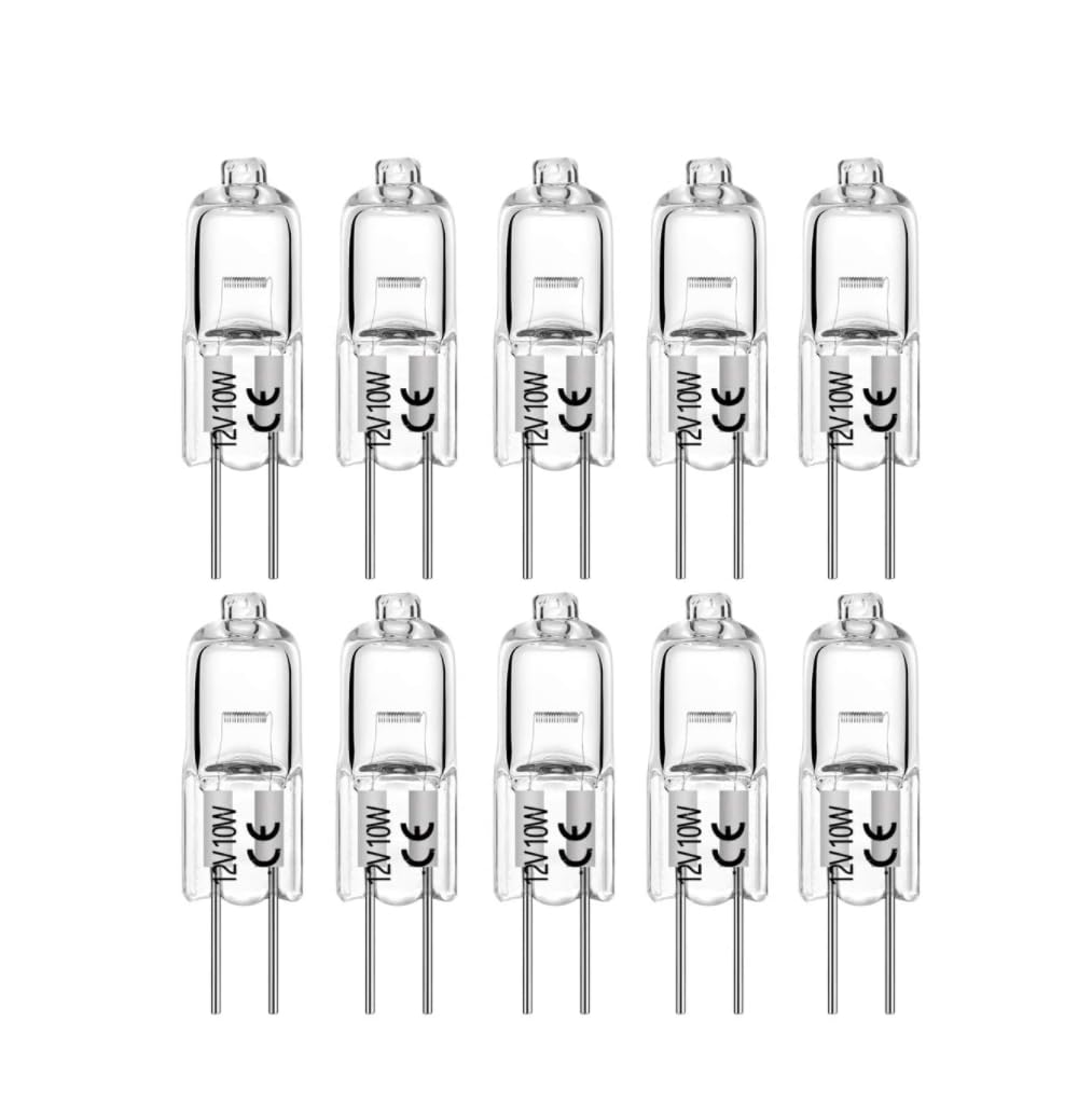 12V 20W AC DC 12V 20W Dual Pin Warm Clear Bright White Landscape Desk Light Bulb Replacement JC G4 2-Pin Base Halogen Kitchen Table Pendant Lamp T3