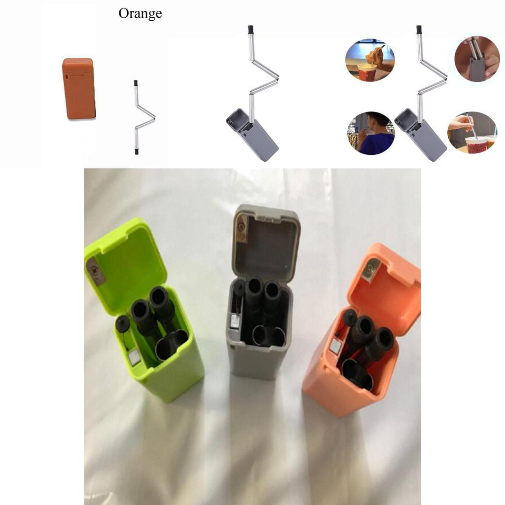 Creative Portable Outdoor Stainless Steel Travel Collapsible Reusable Straw Perfect For Eco-friendly Adventures