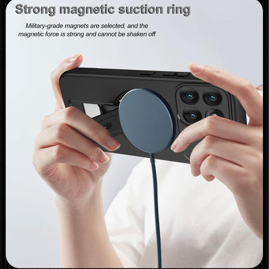 Transsion Note11PRO Shield Skin Sensing Mobile Phone Case Folding Bracket Spark11 Magnetic Anti-drop Protective Case