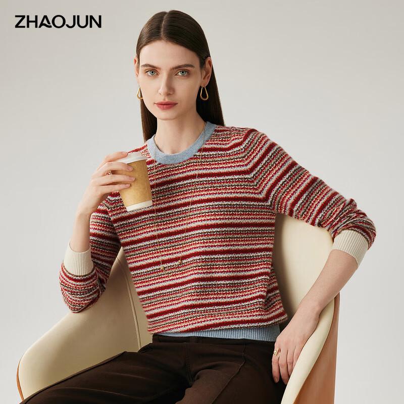 

Zhaojun Women s Fall/Winter Thick Round Neck Cashmere Sweater XL
