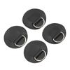 4PCS D Ring Patch PVC Stainless Steel Surfboard Single Layer Round Shape D Ring Pad for Inflatable Boat Kayak Canoe