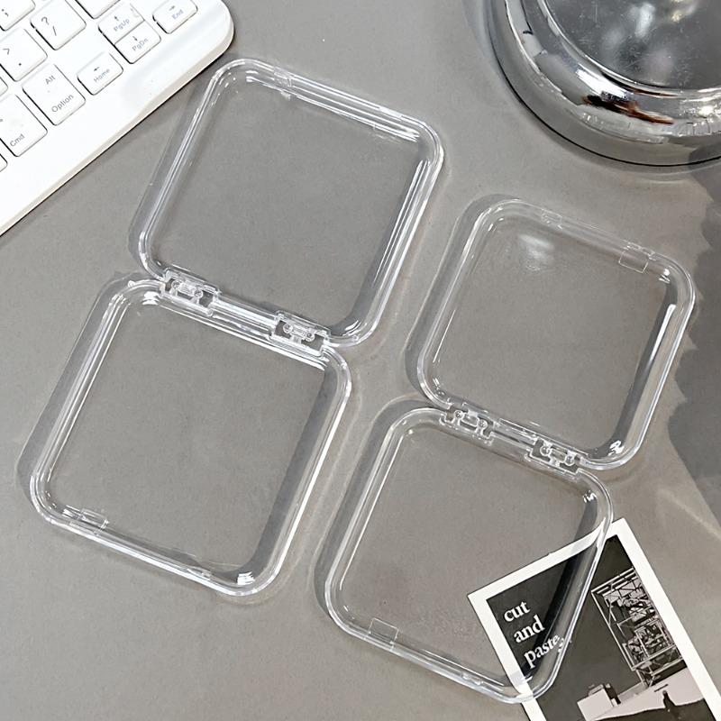 Acrylic Transparent Storage Box for Rings Earrings Necklace Bracelet Nail Art Packaging Boxes Mini Square Jewelry Organizer Case