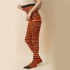 Damen Weihnachten Halloween Gestreifte Strumpfhosen Hoher Bund Vollständig Lange Strumpfhosen Leggings Strümpfe Cosplay Kostüm Zubehör