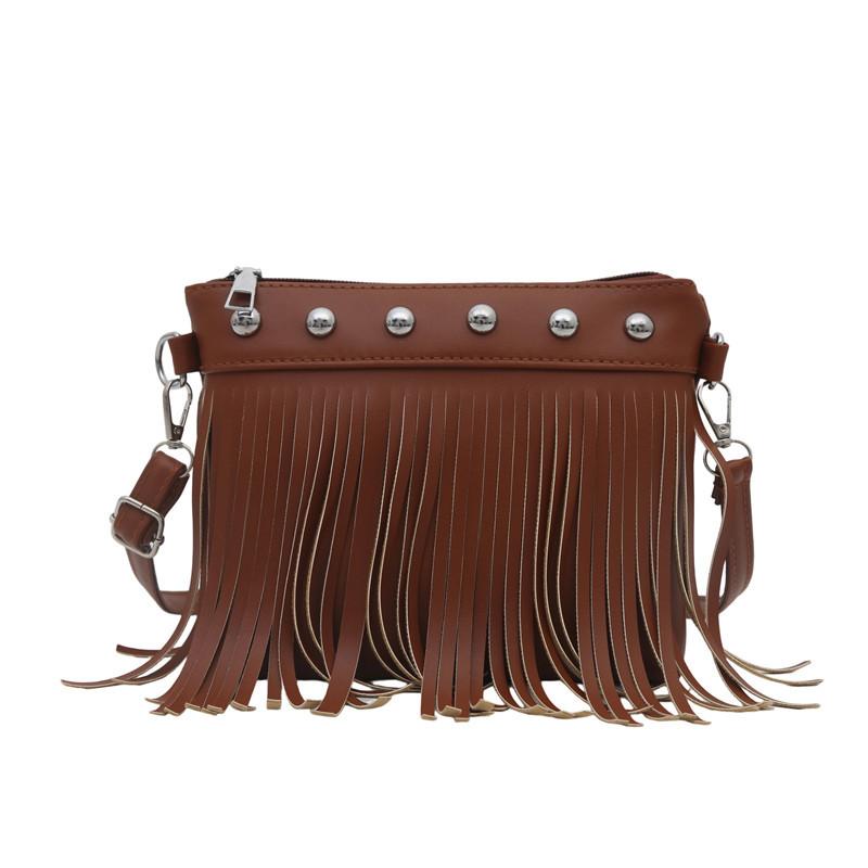 European and American Personality Trendy Fringed Bag Fashionable Large Capacity Shoulder Messenger Bag 2025 Popular New Versatile Bucket Women's Bag