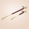 Metal Alloy Lion & Horse Head Zodiac Solid Wood Long Shoehorn