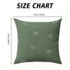 Moss Heart square Jacquard Pillow Cover for Sofa Office Waist Cushion Cover Home Decorative Pillowcase
