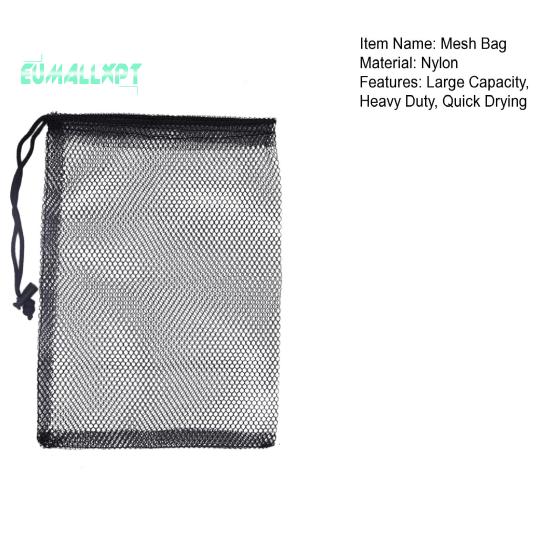 Large Capacity Drawstring Mesh Golf Ball Bag - Portable, Quick Drying, Foldable Nylon Net for Heavy-Duty, Multi-functional Storage