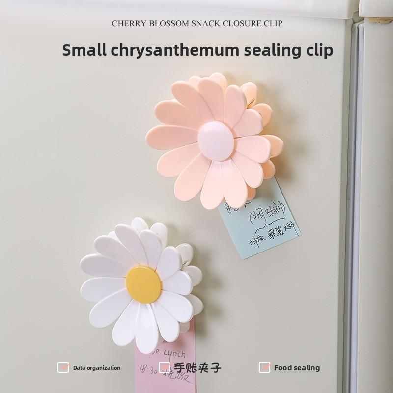 Daisy Sealing Clip, Refrigerator Sticker, Food Bag Clip, Snack Sealing Clip, Flower Petal Creative 3d Magnetic Snack Storage Clip