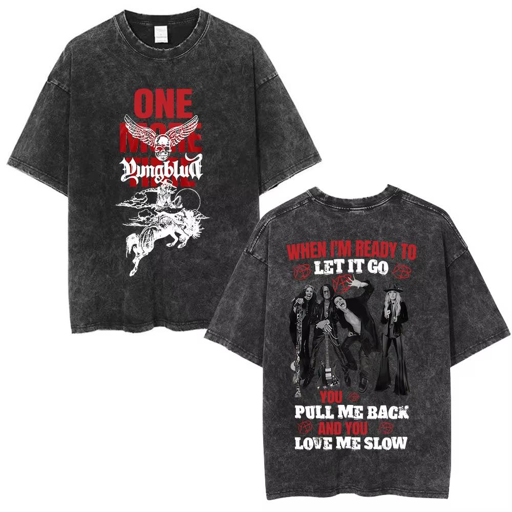 Washed Vintage Singer Yungblud IDOLS Album Merch Tshirt Men Women Clothing Fashion Short Sleeve Cotton Casual Oversized T Shirt