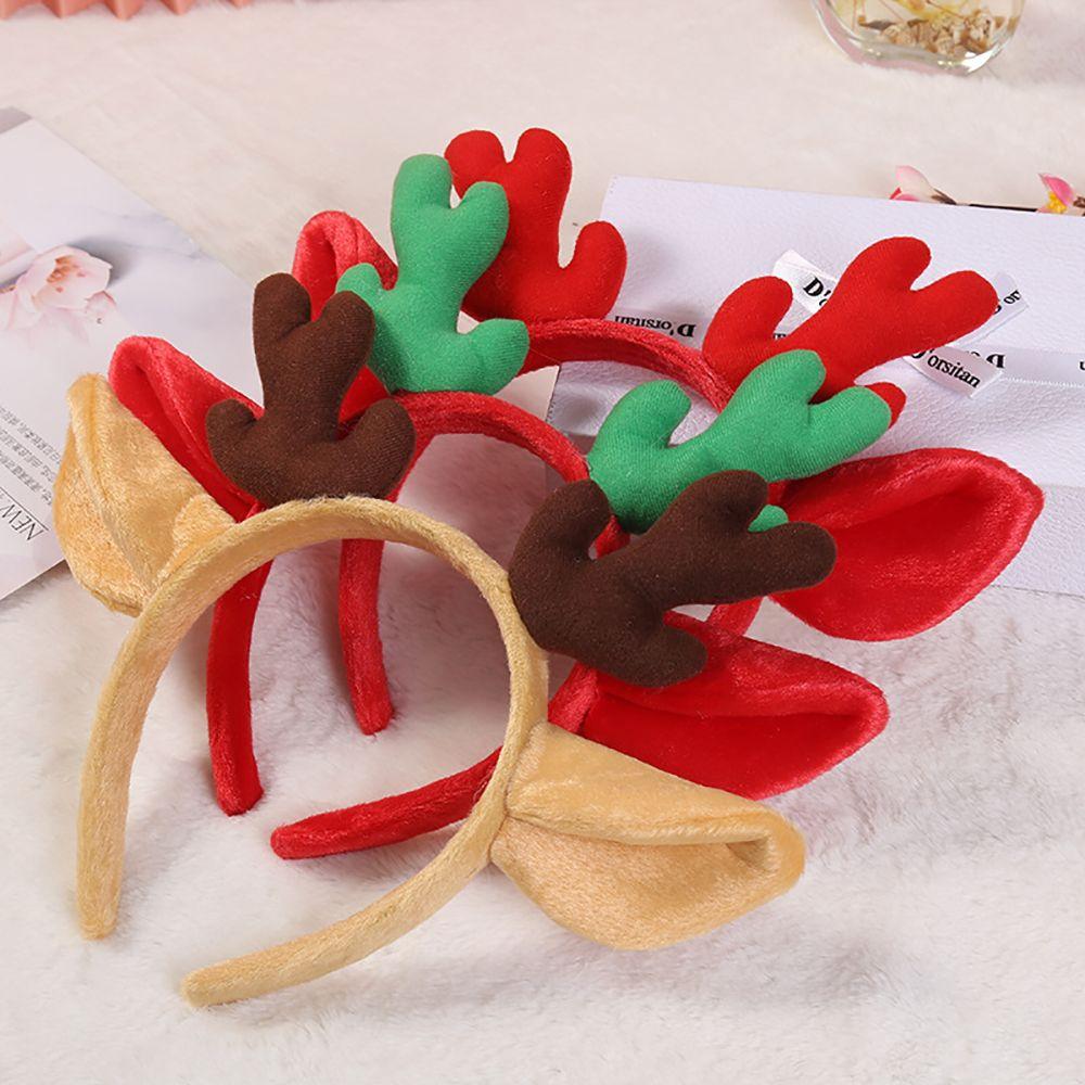 Cloth Wash Face Christmas Korean Style Head Hoop Antler Headband Women Hair Band Hair Accessories