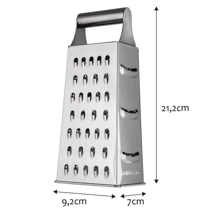 Râpe - kadax - acier inoxydable - 4 faces - poignée confortable - compatible lave-vaisselle
