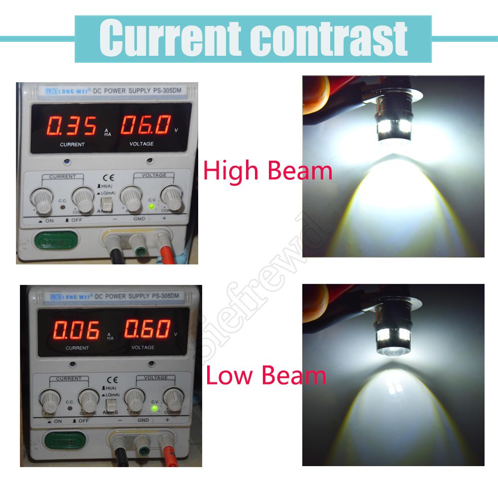 2Pcs BA21D LED Bulb High Low Beam Headlight Lamp For Motorbike Motorcycle Scooter Moped ATV Car Auto Front Head Light 6V 12V DC 6V DC
